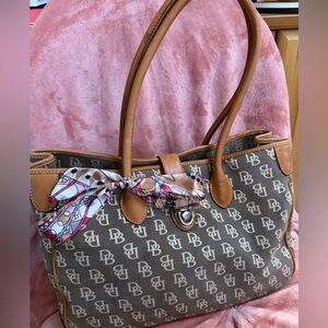 Callouts - Dooney & Bourke Brown Monogram Tote Bag
